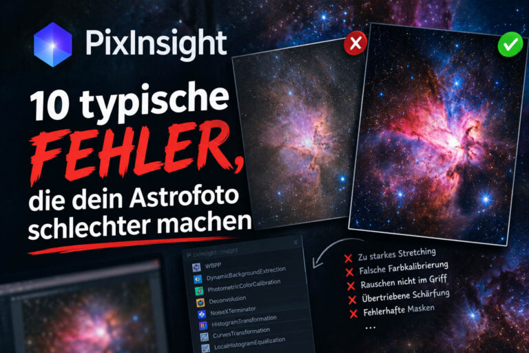 PixInsight: 10 typische Fehler, die dein Astrofoto schlechter machen