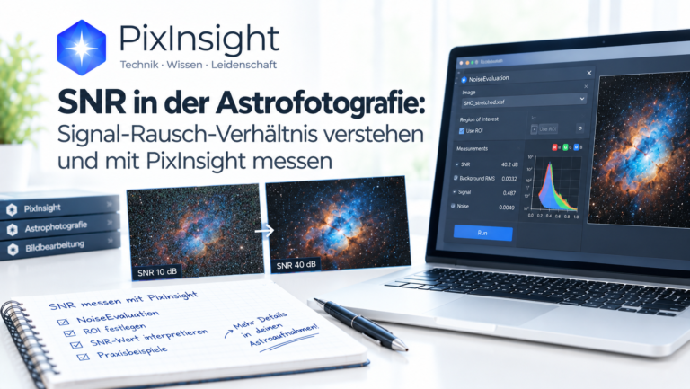 SNR in der Astrofotografie: Signal-Rausch-Verhältnis verstehen und mit PixInsight messen
